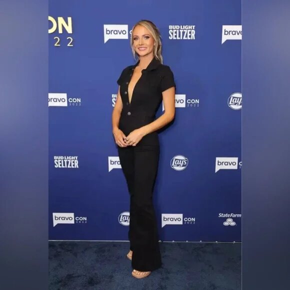 Show Me Your MuMu Everheart Flare Jean Jumpsuit - Black Size: S - Picture 4 of 5